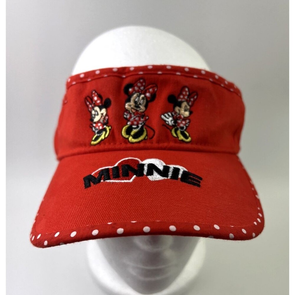Girls Adjustable Minnie Mouse Sun Visor Red - Walt Disney World